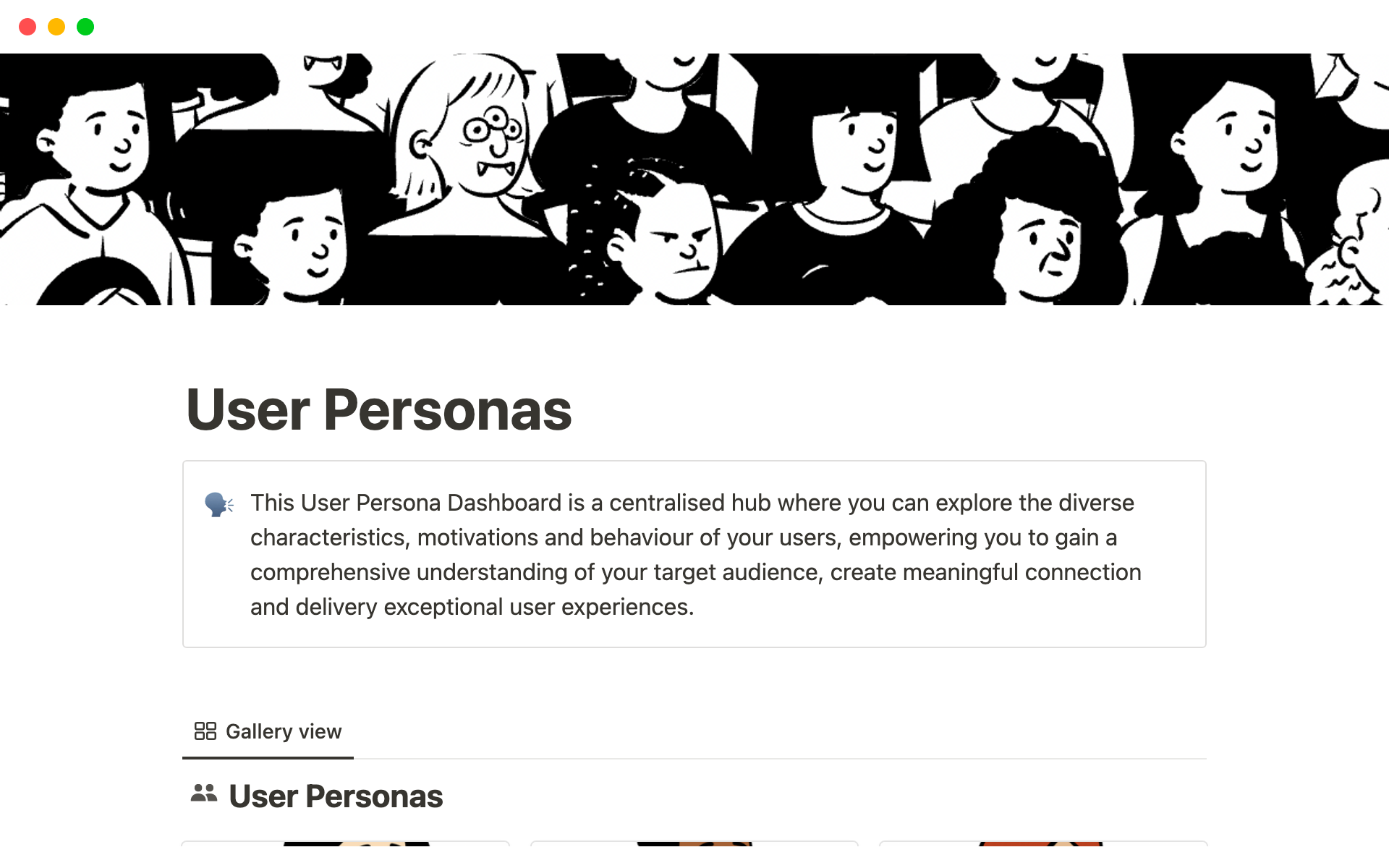 User Persona Dashboard & Profile Template님의 템플릿 미리보기