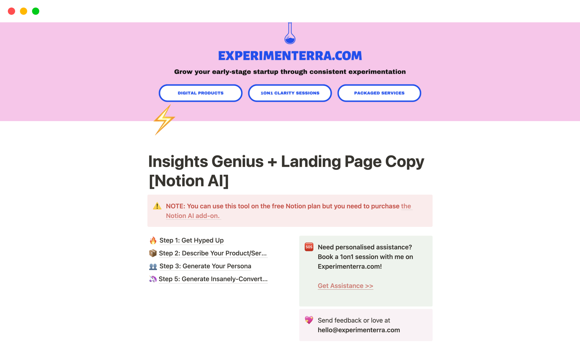 Get hyper-actionable persona and create insights-driven, insanely-converting landing page copy in under 5 minutes.