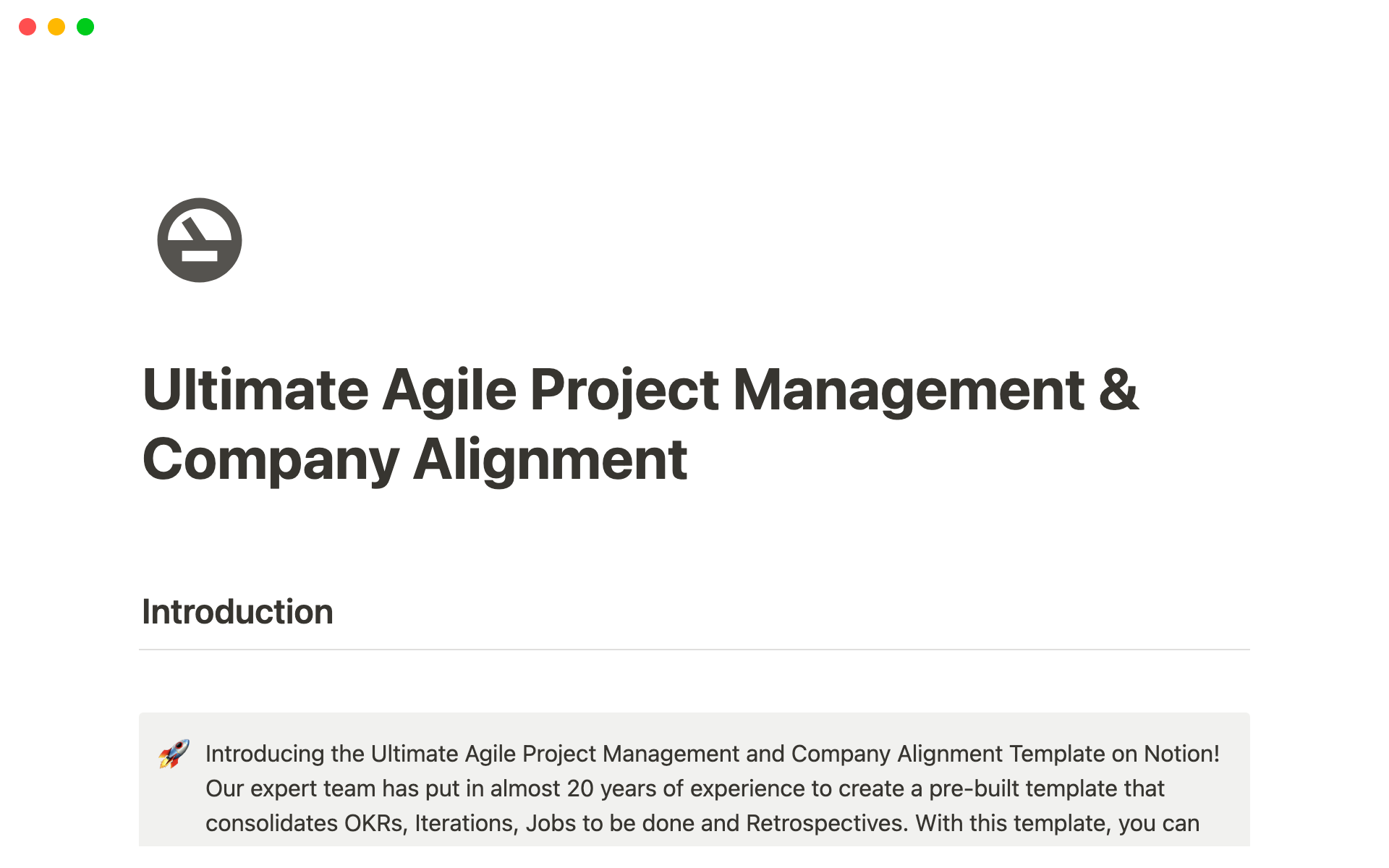 The Ultimate Agile Project Management Template님의 템플릿 미리보기